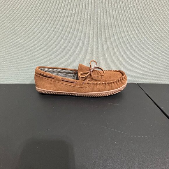 Brown Mens Loafers With Suede Upper & Rubber Sole Size 9-10 By George - Picture 7 of 11